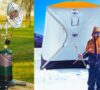 How to heat ice fishing tent
