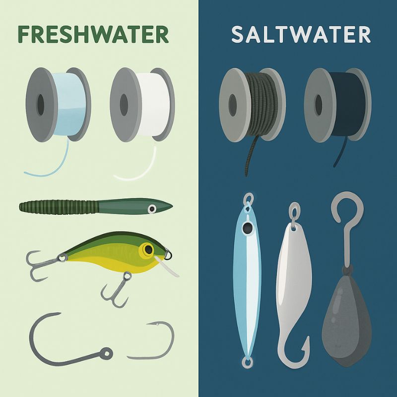 Fishing Line and Terminal Tackle Differences
