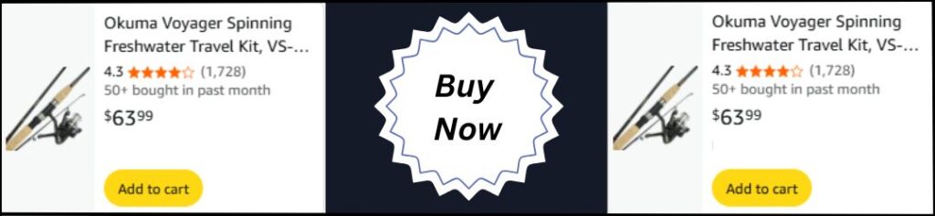 Okuma Voyager Spinning Freshwater Travel Kit, VS-605-20, Blue
