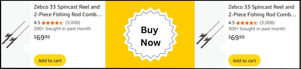 Zebco 33 Spincast Reel and 2-Piece Fishing Rod Combo