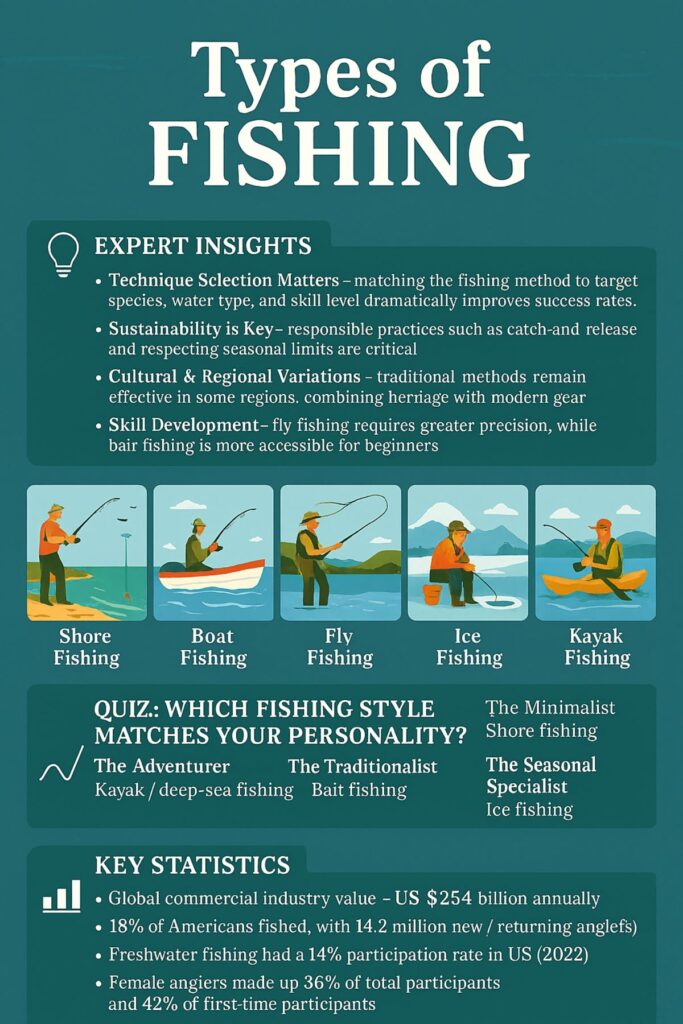 Fishing types stats