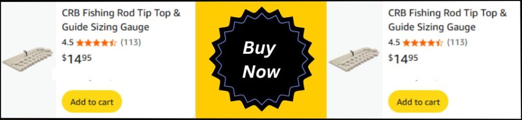 CRB Fishing Rod Tip Top & Guide Sizing Gauge