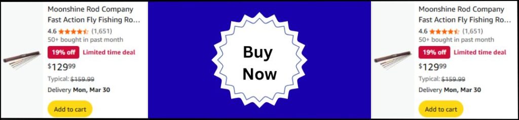 Moonshine Rod Company Fast Action  Fly fishing rod 